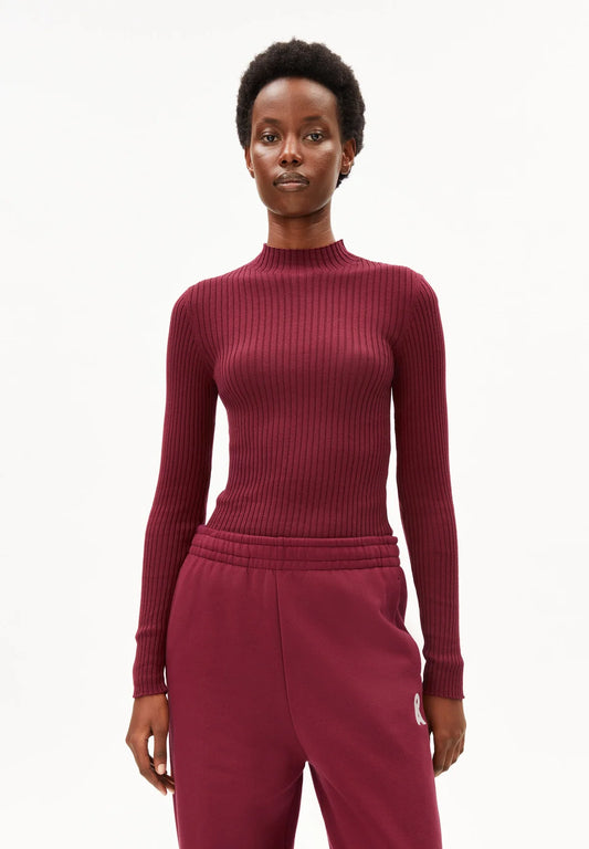 Armedangels - ALAANIA KNIT SWEATER velvet red