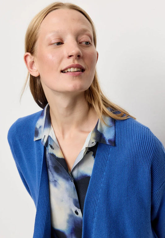 recolution - Cardigan MORINGA electric blue - WERTE FREUNDE