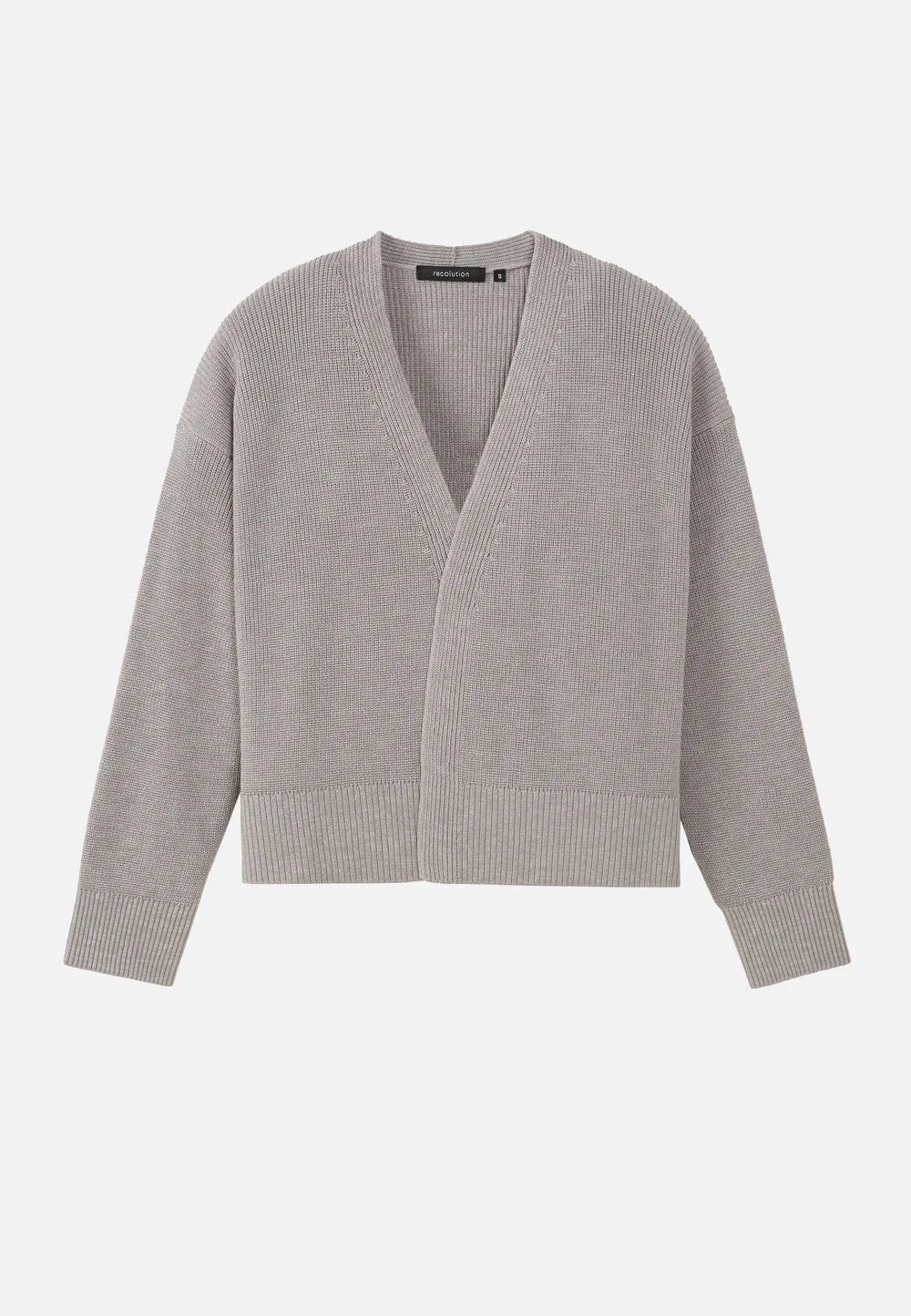 recolution - Cardigan MORINGA greige - WERTE FREUNDE