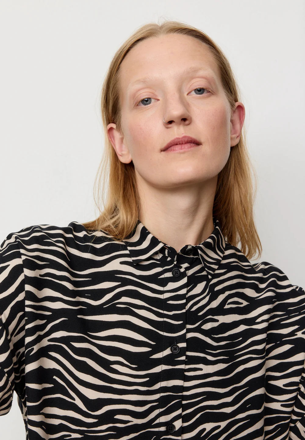 recolution - Blouse LOTUS ZEBRA black - WERTE FREUNDE