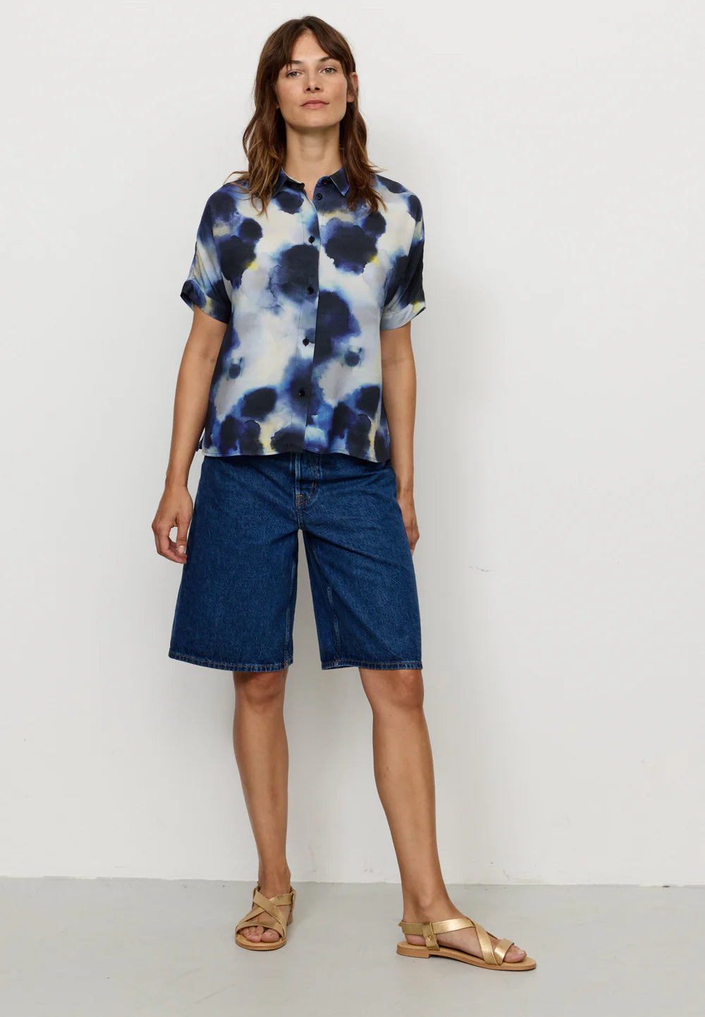 recolution - Blouse LOTUS WATERDROP blue - WERTE FREUNDE