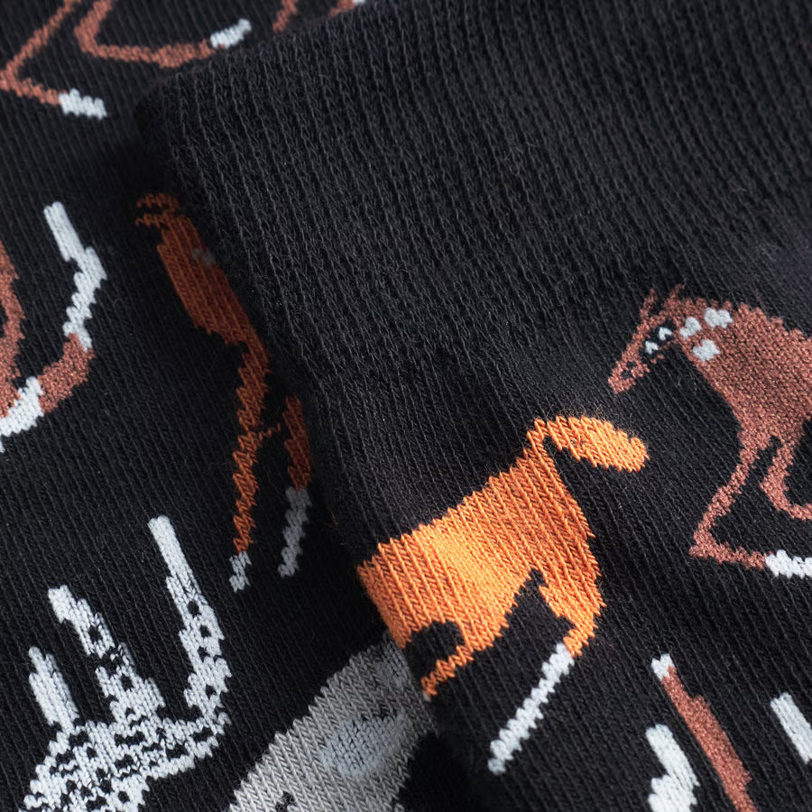 DEDICATED - x Eniko Katalin Eged Socks Sigtuna Mustang Party Black - WERTE FREUNDE