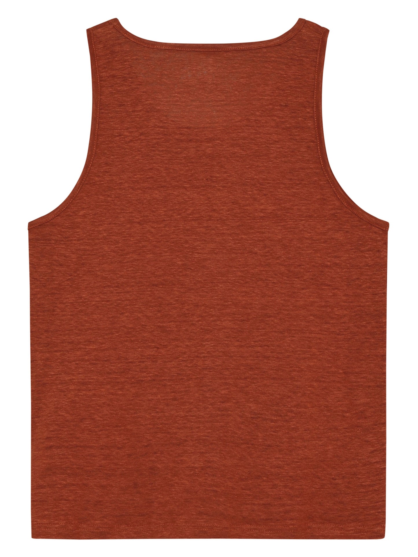 KCA - Linen tank top Burnt Brick - WERTE FREUNDE