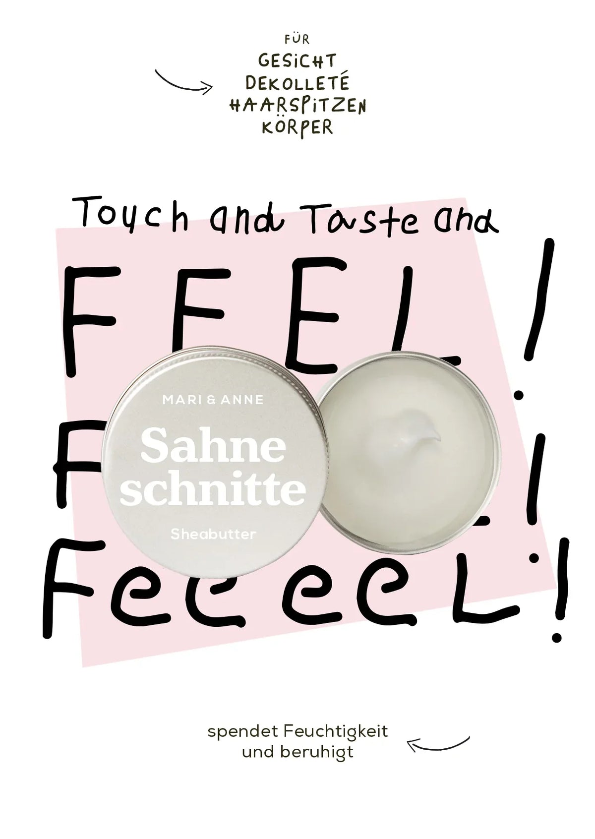 MARI & ANNE - Sahneschnitte Sensitiv Sheabutter Mini 8g - WERTE FREUNDE
