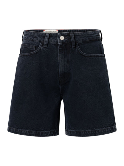 KCA - REBORN™ GALE straight mid-rise overdyed black 5-pocket shorts GRS/Vegan PETA Overdyed Black