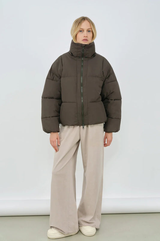 embassy - ZONZA PUFFER JACKET BLACK OLIVE