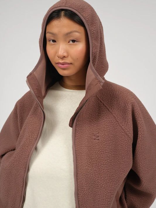 embassy - BLANCA FLEECE JACKET FRENCH ROAST