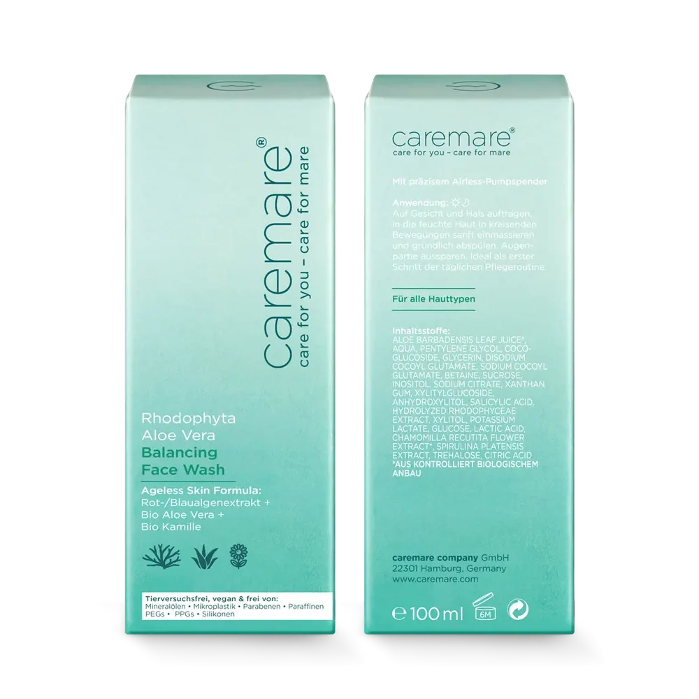 caremare - Balancing Face Wash Rhodophyta Aloe Vera 100ml