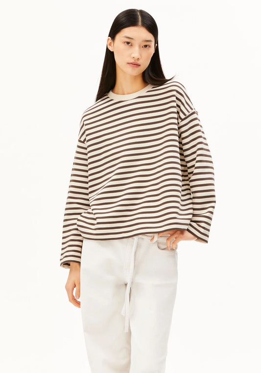 Armedangels - FRANKAA MAARLEN STRIPE SWEAT Sweatshirts undyed-claystone
