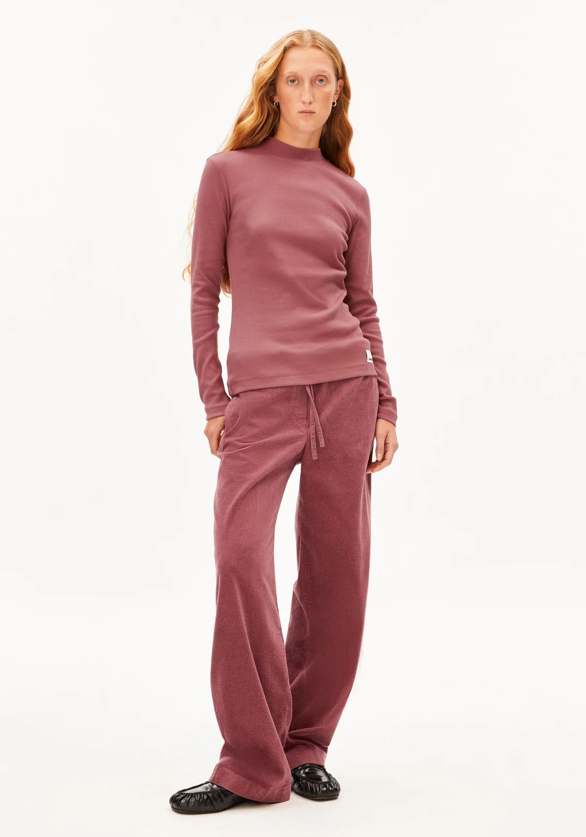Armedangels - FATIMAARA RIB LONGSLEEVE Jersey Shirts Longsleeve velvet ember