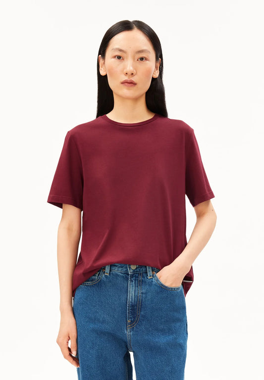 Armedangels - LUALAA T-SHIRT velvet red