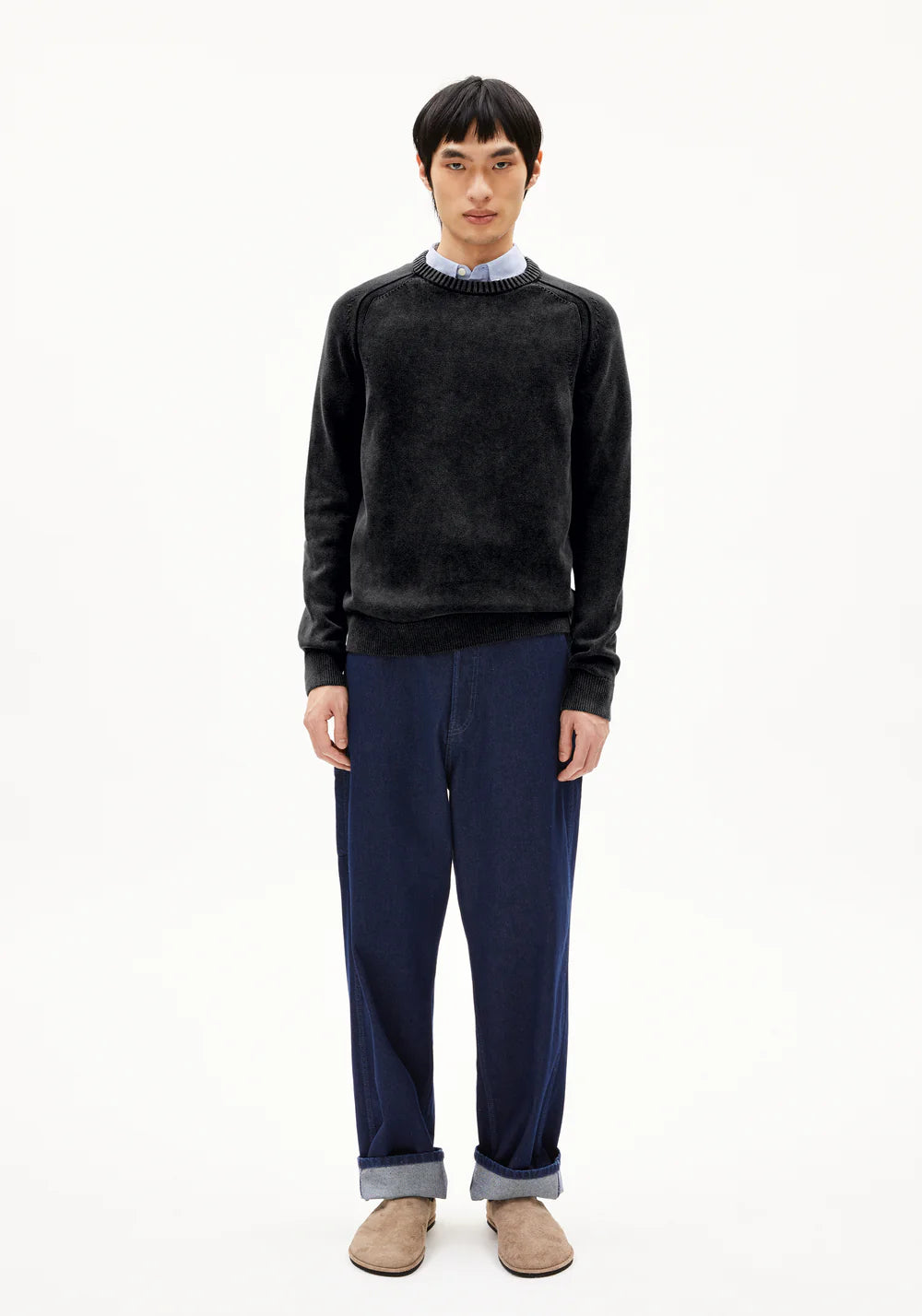 Armedangels - VAANJO GMT DYE Strick Pullover black - WERTE FREUNDE