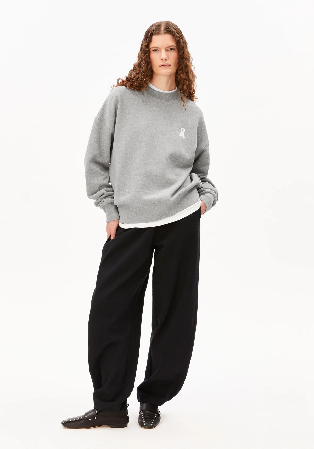 Armedangels - ICONIC Å ALIZAA SWEATSHIRT silver melange - WERTE FREUNDE