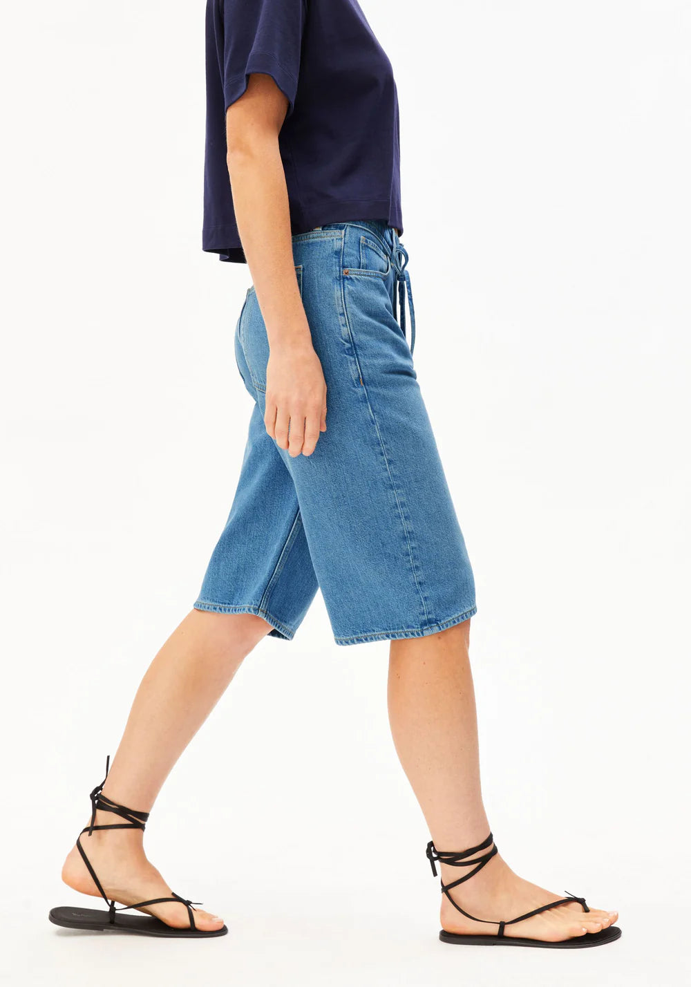Armedangels - DAANY BAGGY DENIM SHORT laguna - WERTE FREUNDE