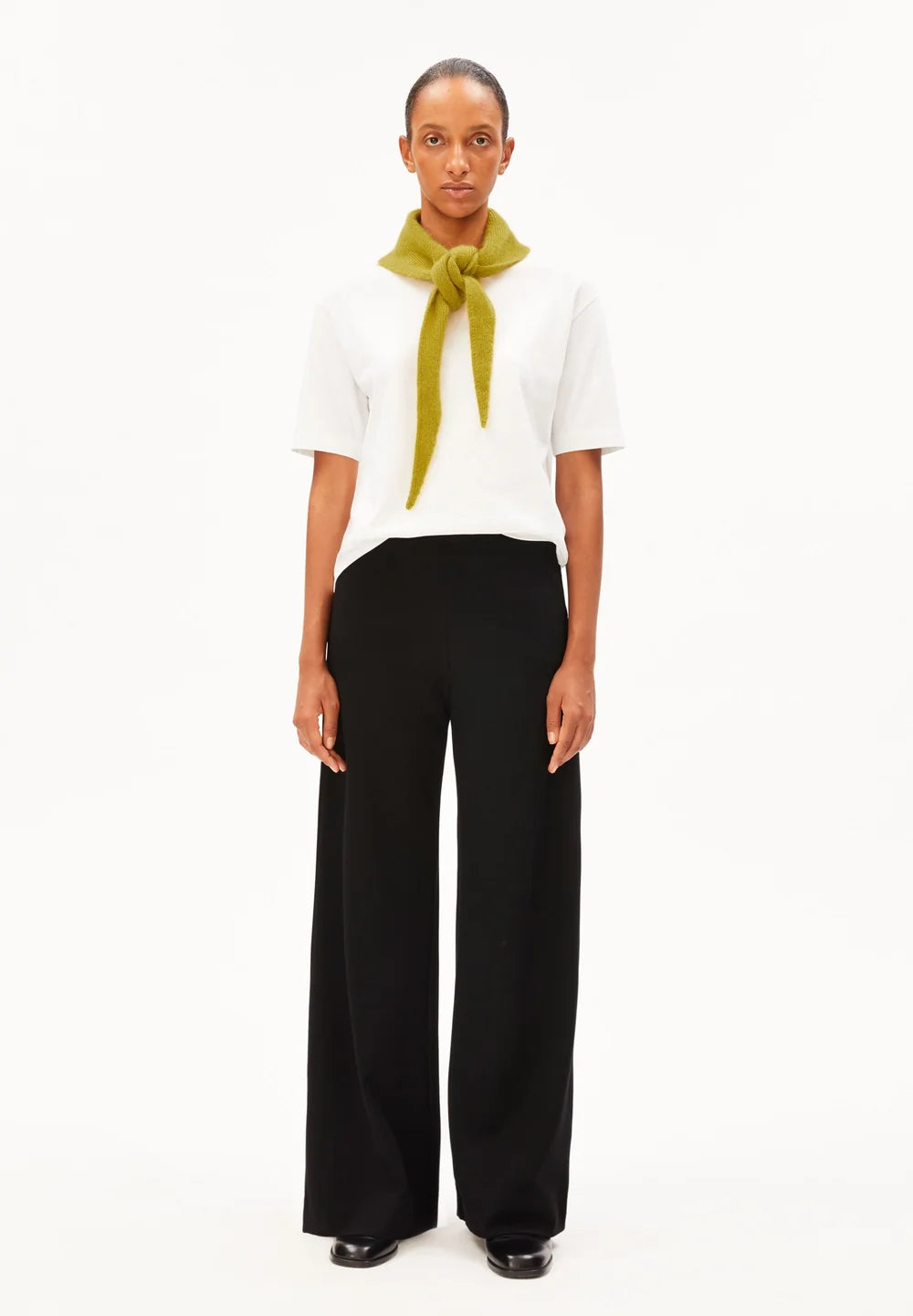 Armedangels - BASIC JERSEY WIDE LEG PANT black
