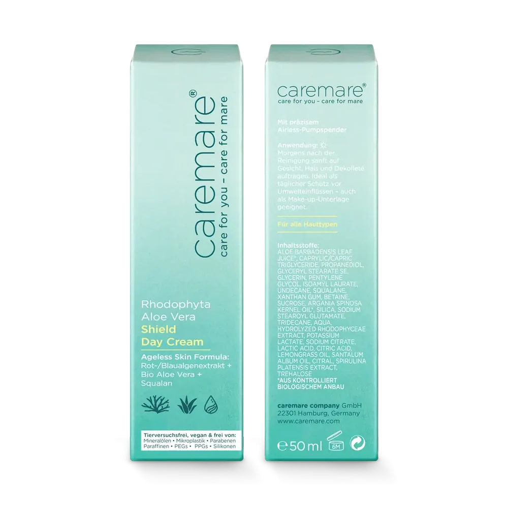 caremare - Shield Day Cream Rhodophyta Aloe Vera 50ml