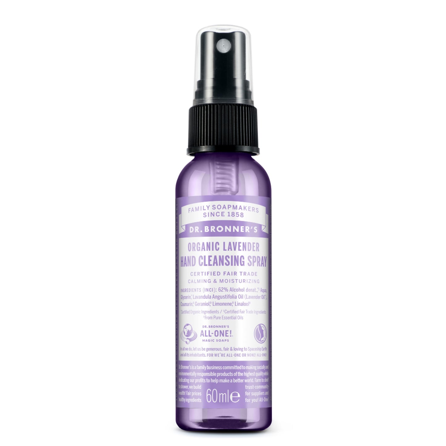 Dr. Bronner´s - Bio Hand-Hygienespray Lavendel 60 ml - WERTE FREUNDE
