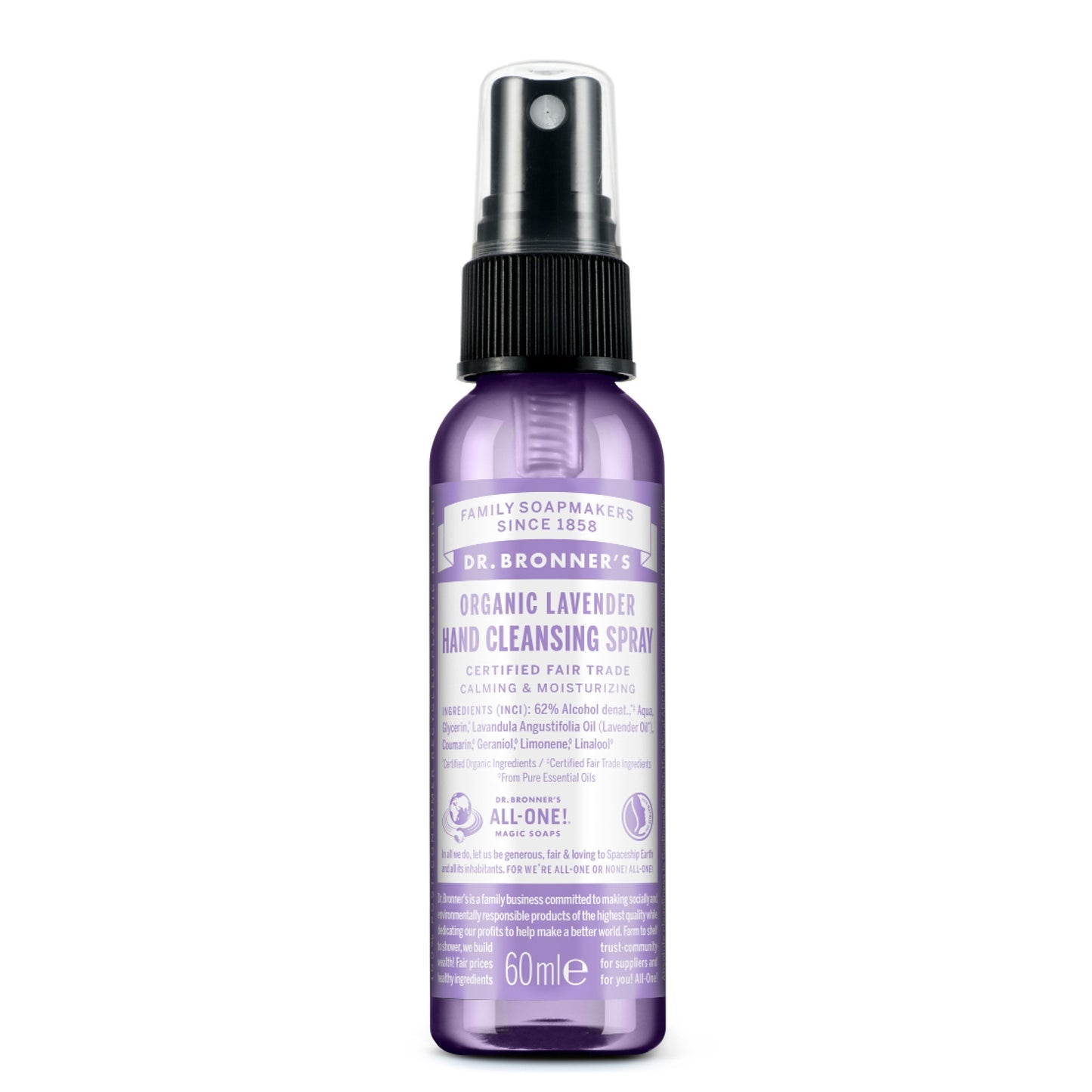 Dr. Bronner´s - Bio Hand-Reinigungsspray Lavendel 60ml - WERTE FREUNDE