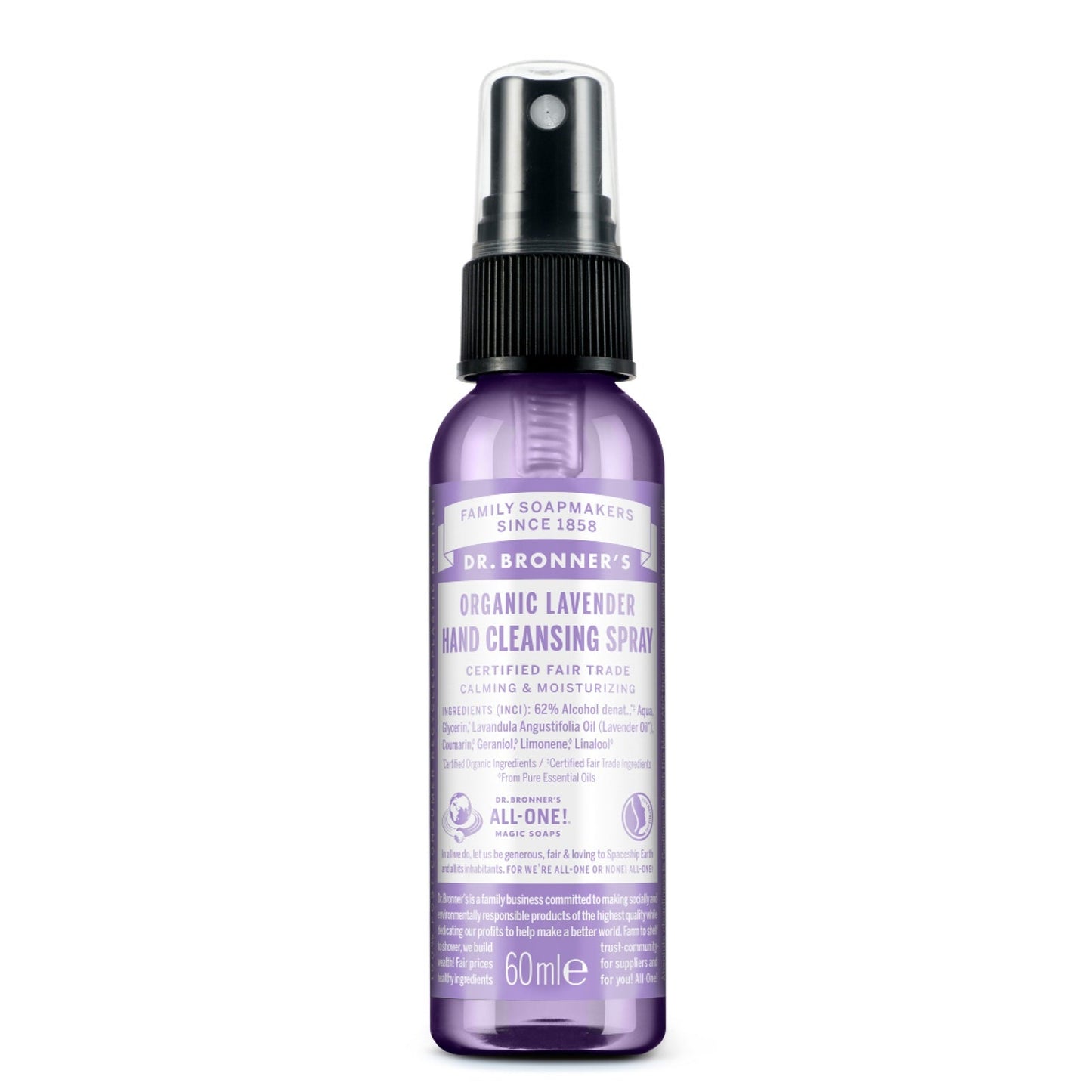 Dr. Bronner´s - Bio Hand-Reinigungsspray Lavendel 60ml - WERTE FREUNDE