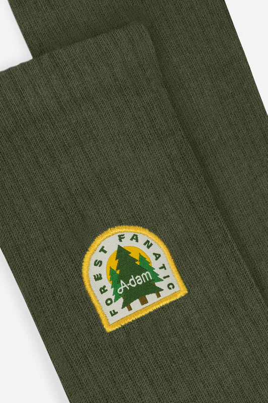A-dam - Crew Socks Dark Green Forest Fanatic - WERTE FREUNDE