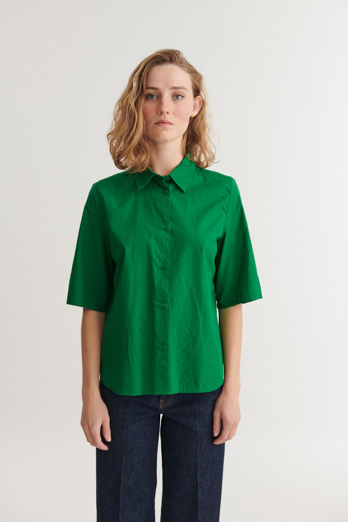Basic Apparel - Silje SS Shirt Abundant green - WERTE FREUNDE