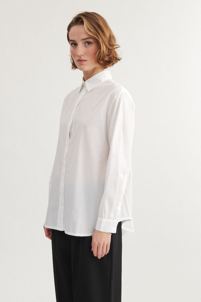 Basic Apparel - Silje LS Shirt Bright White - WERTE FREUNDE