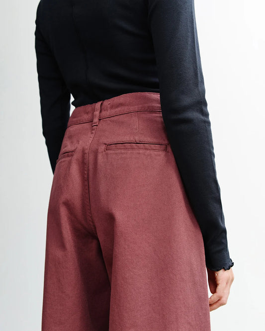 ROTHOLZ - Barrel-Leg Pant Washed Burgundy