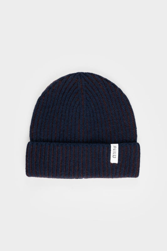 Rifo - Teo Cashmere Beanie Blue-Brown