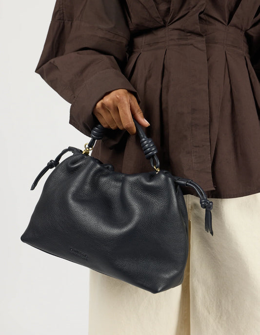 O MY BAG - Kiki Midi Soft Grain Leather Universe Blue