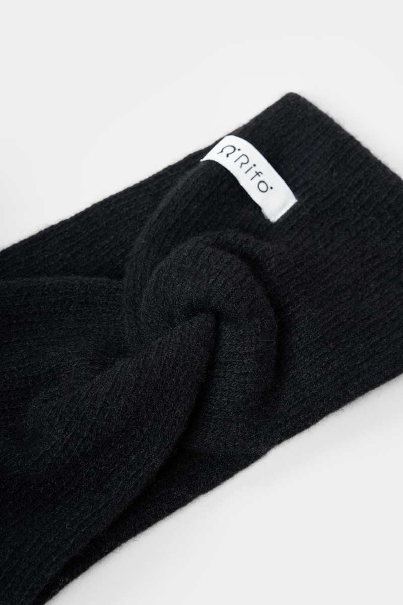 Rifo - Nadia Cashmere Headband Black Ardesia