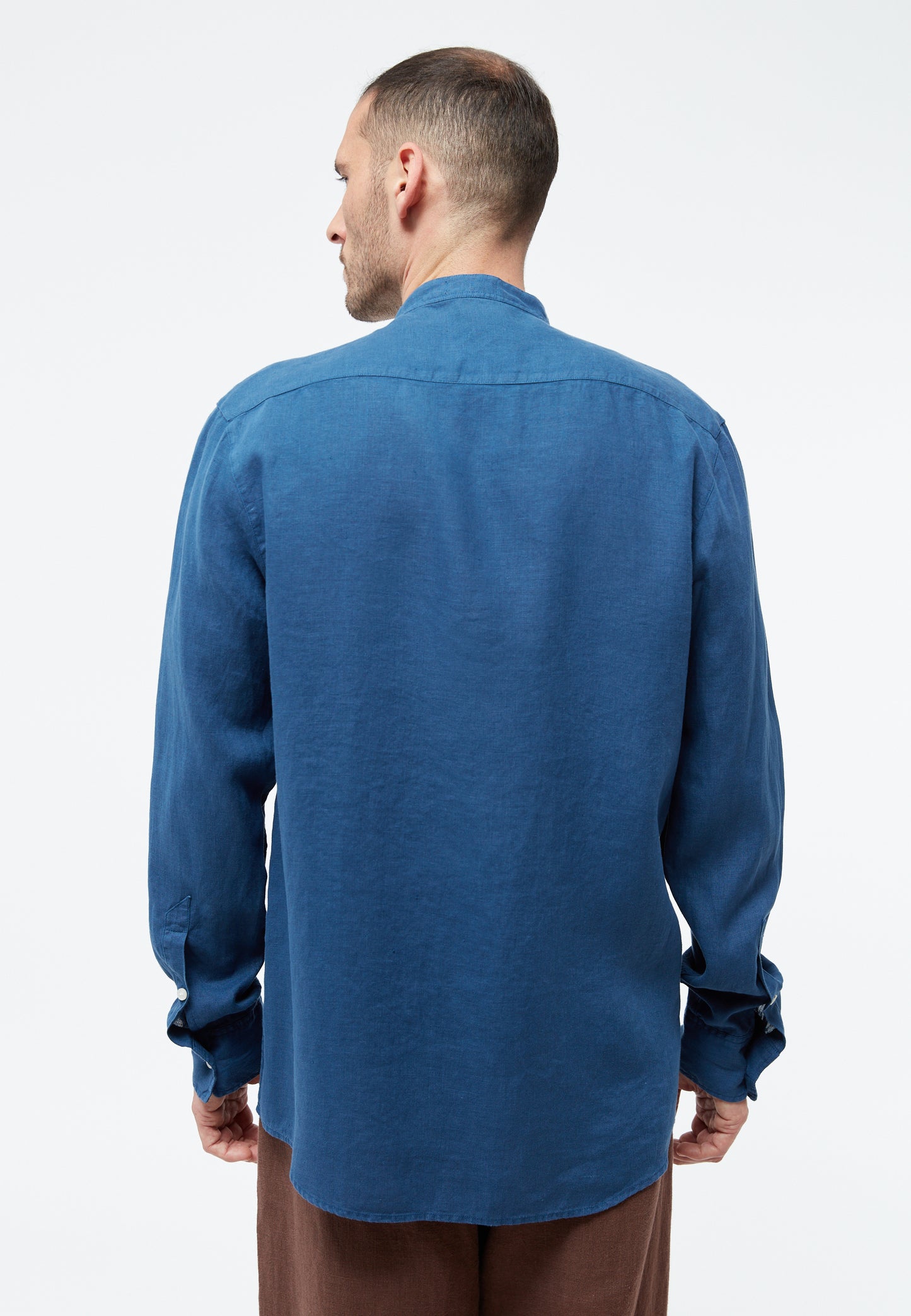 GIVN - GBWes Buttoned Shirt Blazing Blue (Linen) - WERTE FREUNDE