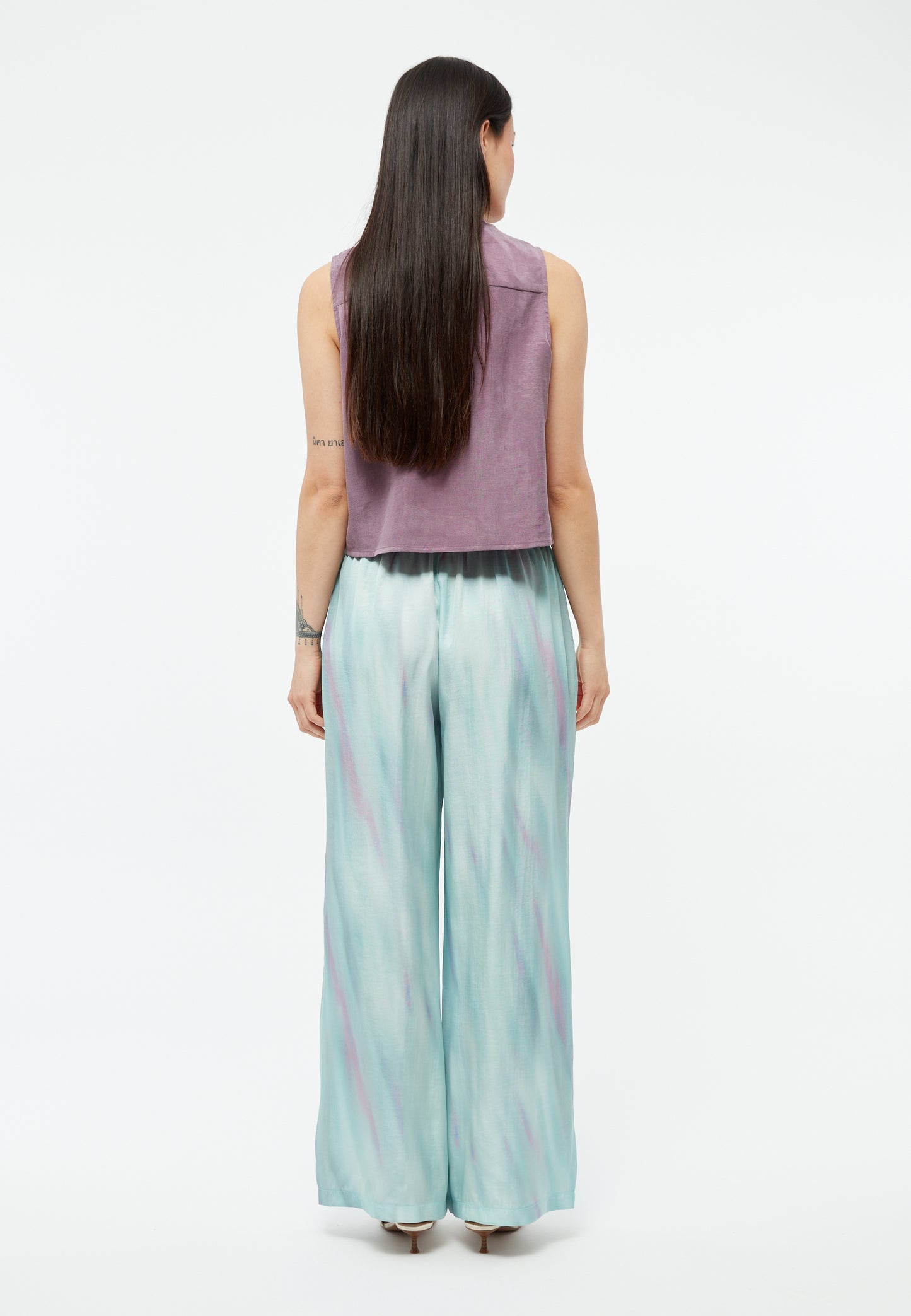 GIVN - GBMarla Trousers Graphite Green / English Violet (Blurry) - WERTE FREUNDE