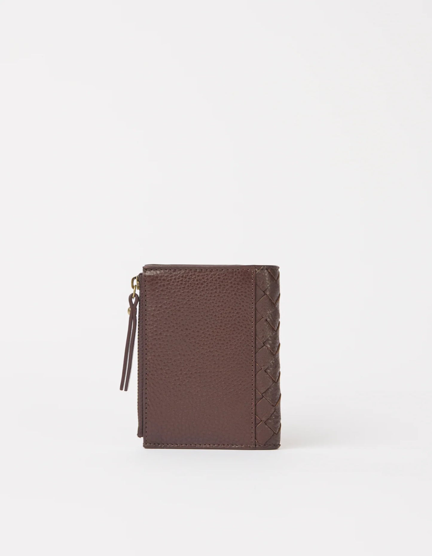 O MY BAG - Jamie Wallet Woven Chocolate Woven Soft Grain Leather - WERTE FREUNDE