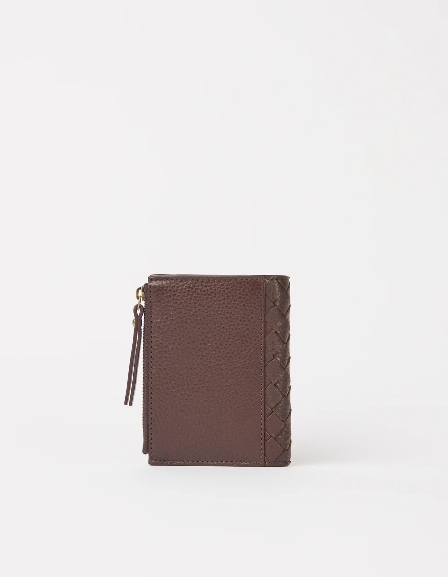 O MY BAG - Jamie Wallet Woven Chocolate Woven Soft Grain Leather - WERTE FREUNDE