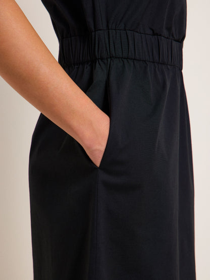 LANIUS - Kleid mit Schalkragen black
