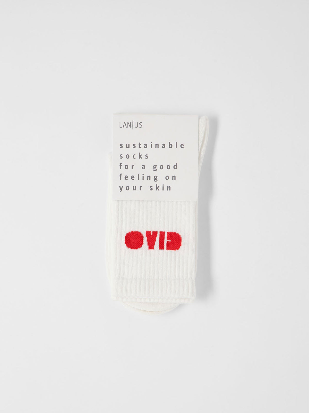 LANIUS - Statement Socken off white - WERTE FREUNDE