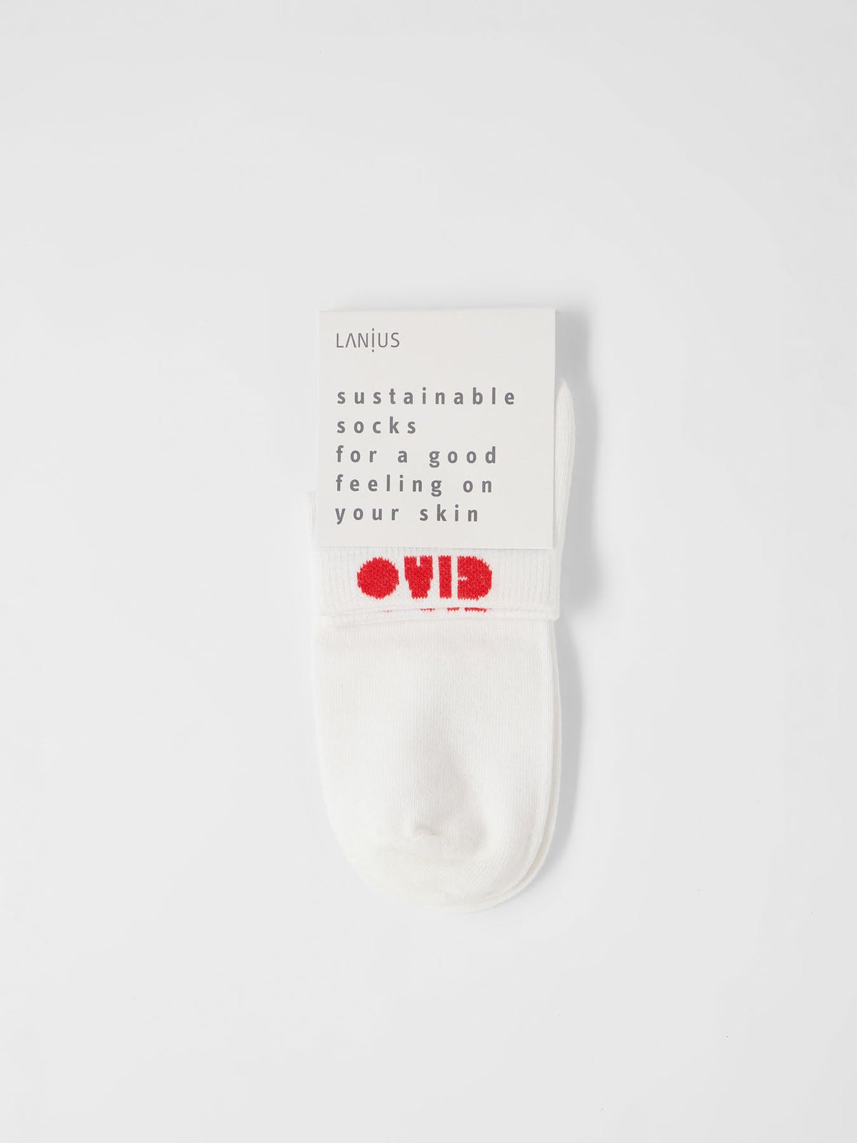 LANIUS - Sneaker Statement Socken off white - WERTE FREUNDE