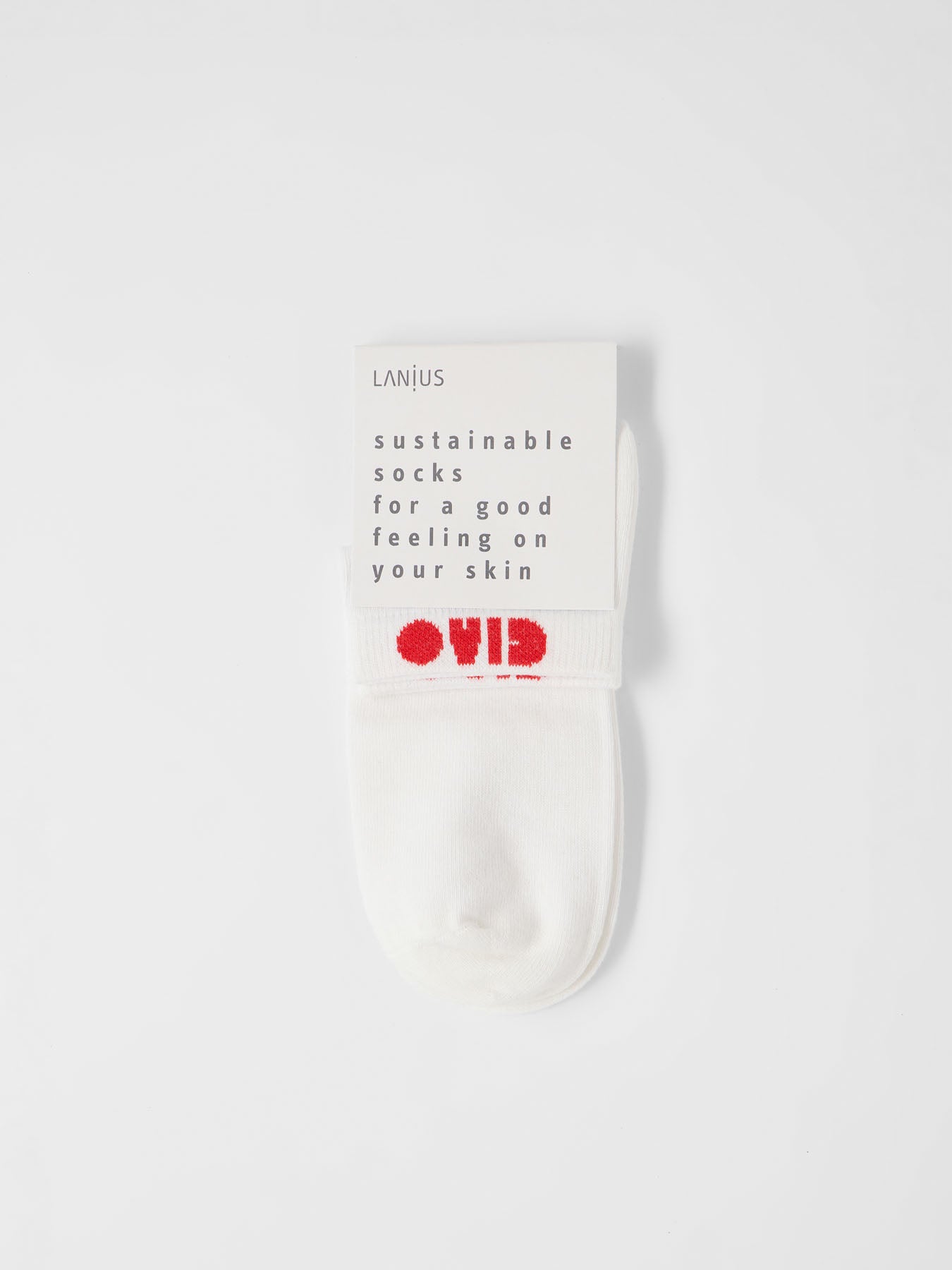 LANIUS - Sneaker Statement Socken off white - WERTE FREUNDE