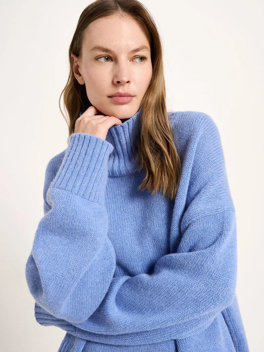 LANIUS - Oversize Pullover light blue melange