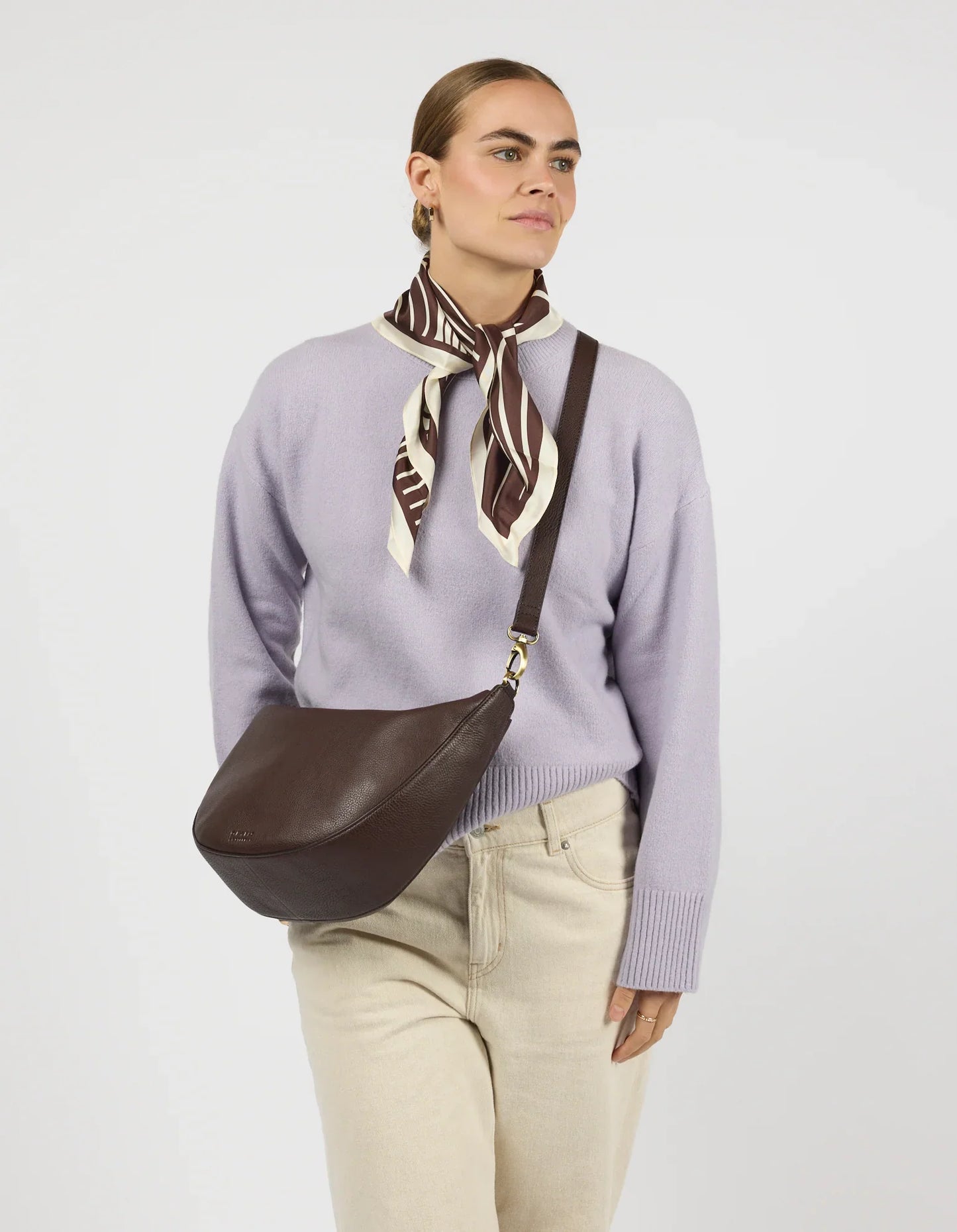O MY BAG - Leo Maxi Chocolate Soft Grain Leather - WERTE FREUNDE