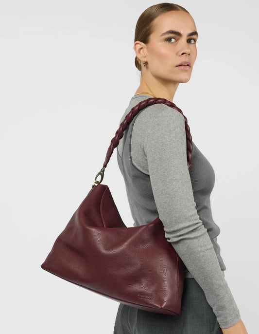 O MY BAG - Sienna Dark Cherry Soft Grain Leather - WERTE FREUNDE