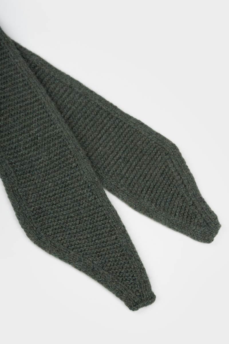 Rifo - Dina Cashmere Skinny Scarf Green Foresta