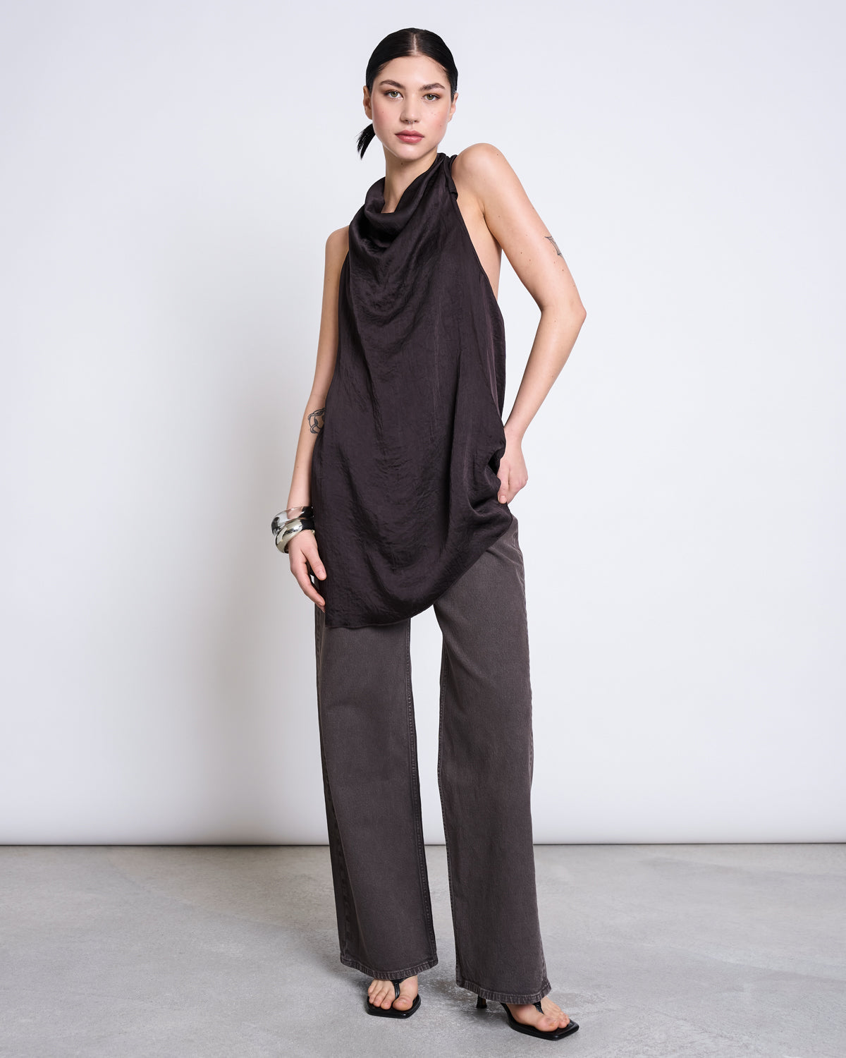 JAN N JUNE - TACNA WIDE LEG LOWRISE JEANS mud