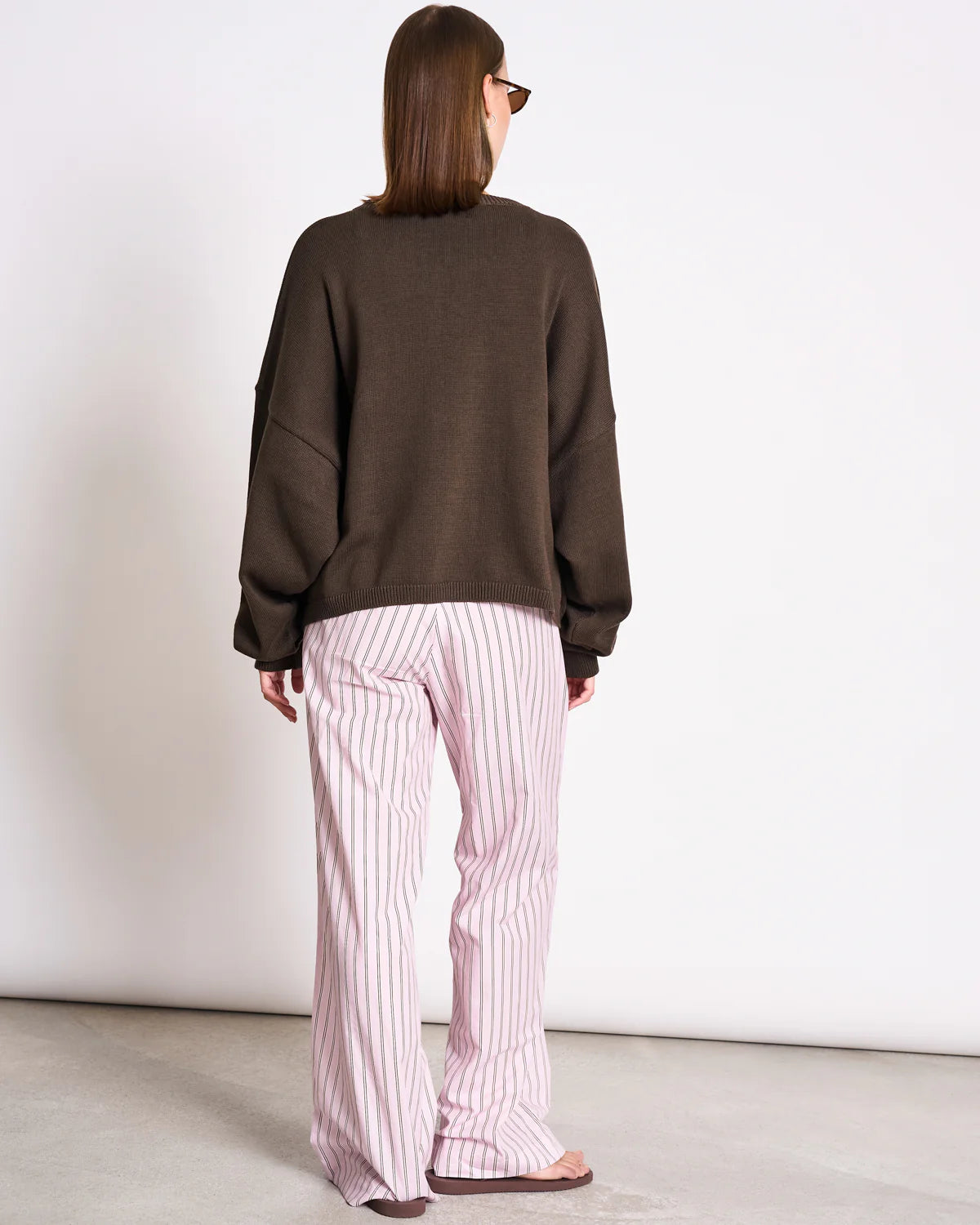 JAN N JUNE - ZEA Loose Tie Cardigan mud - WERTE FREUNDE