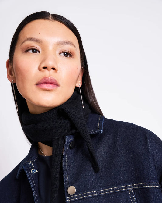 JAN N JUNE - AMBAR MINI WOOL SCARF black