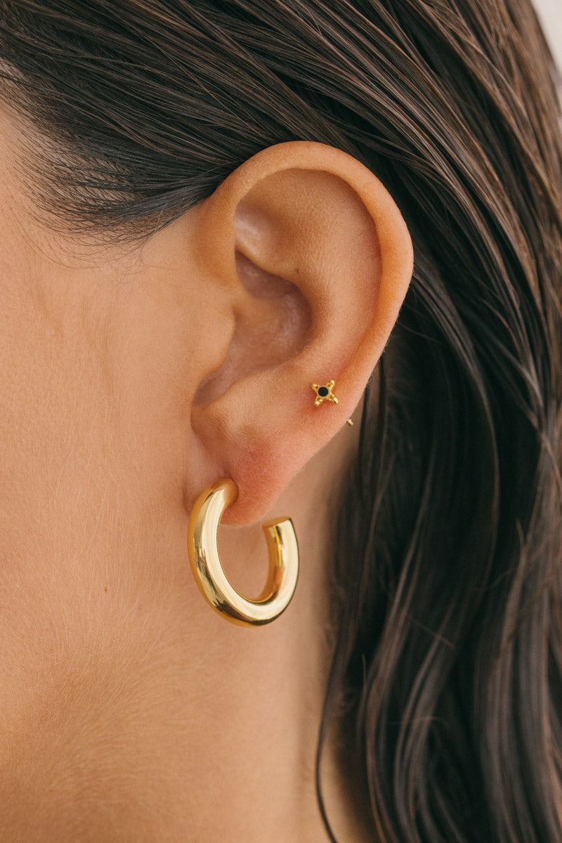 WILDTHINGS - Statement chunky hoop gold plated (20mm) 1 Stk.