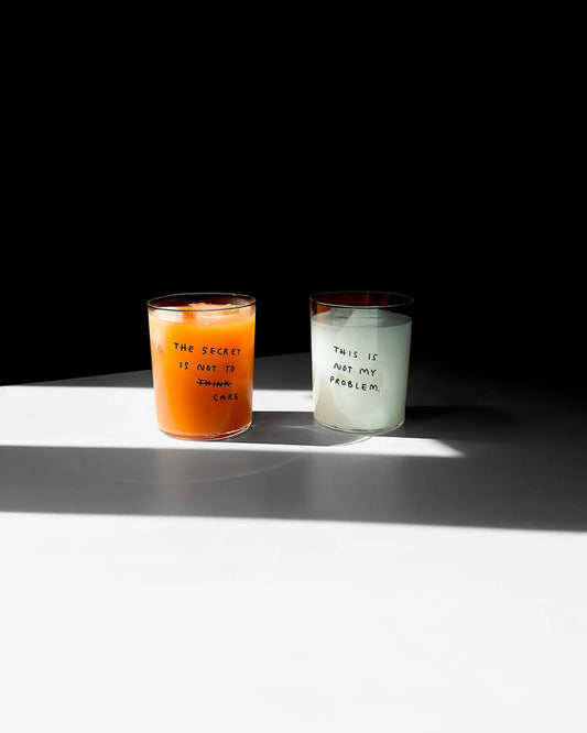 YAHYA STUDIO - Glass Large- The secret is not to care