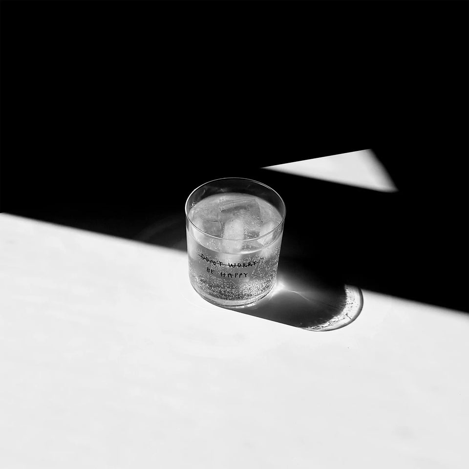 YAHYA STUDIO - Glass Medium- Don't worry Be happy