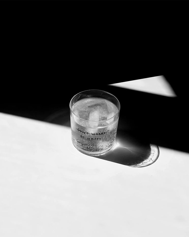 YAHYA STUDIO - Glass Medium- Don't worry Be happy