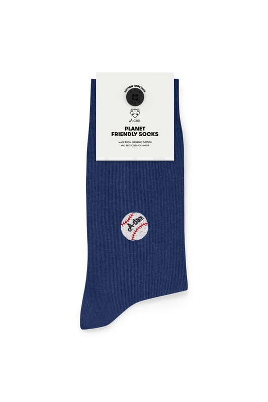 A-dam - Casual Socks Blue Baseball Flame - WERTE FREUNDE